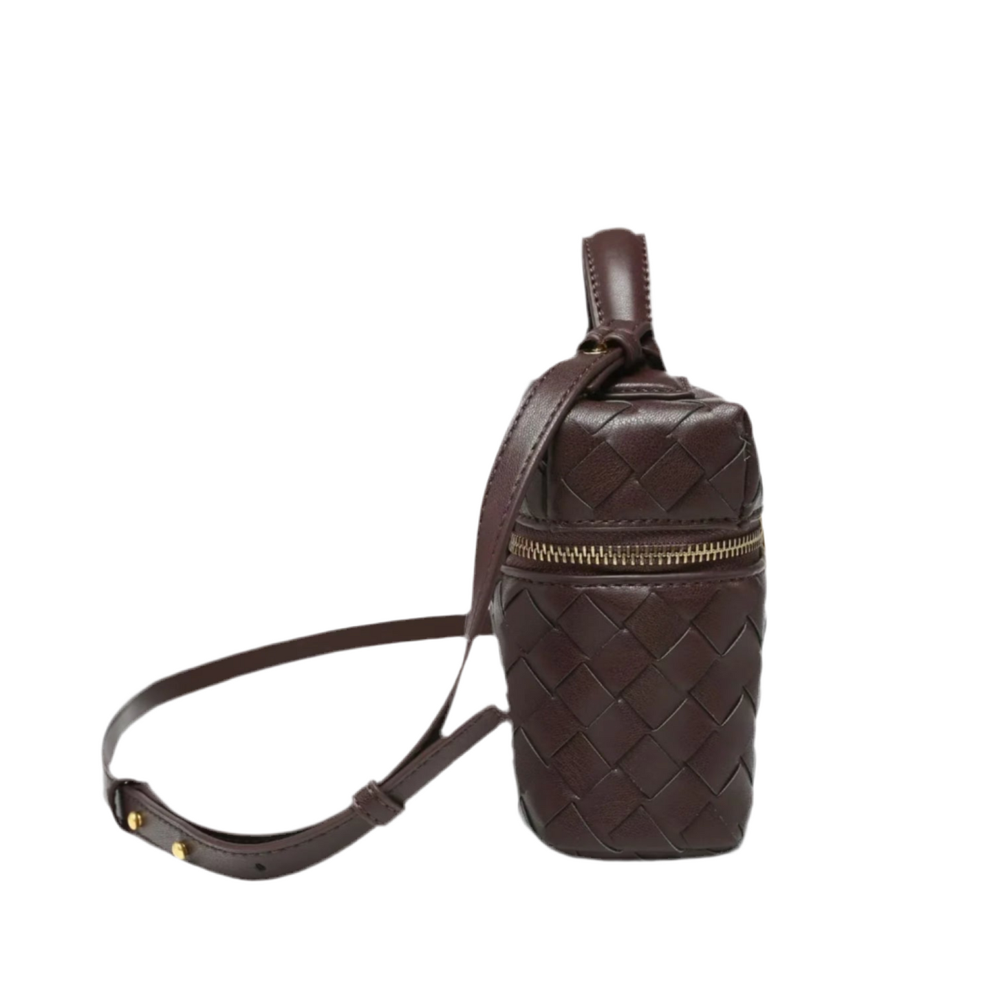 Woven bag Coffee Brown