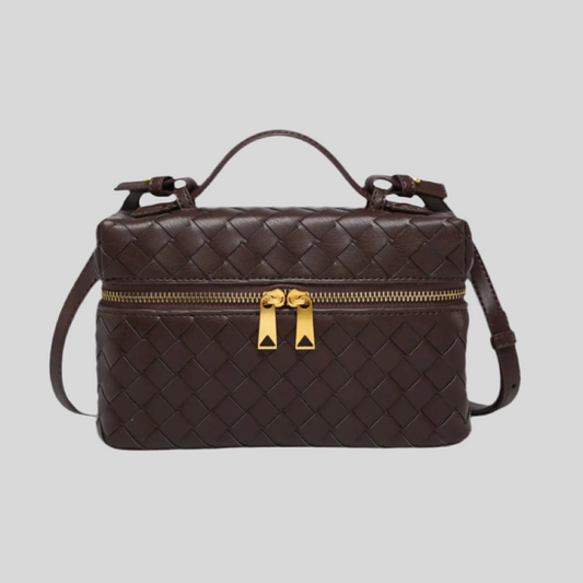 Woven bag Coffee Brown