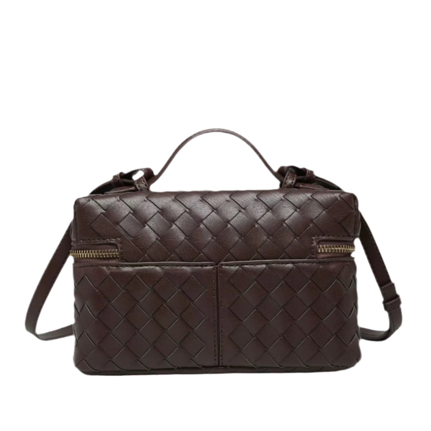 Woven bag Coffee Brown