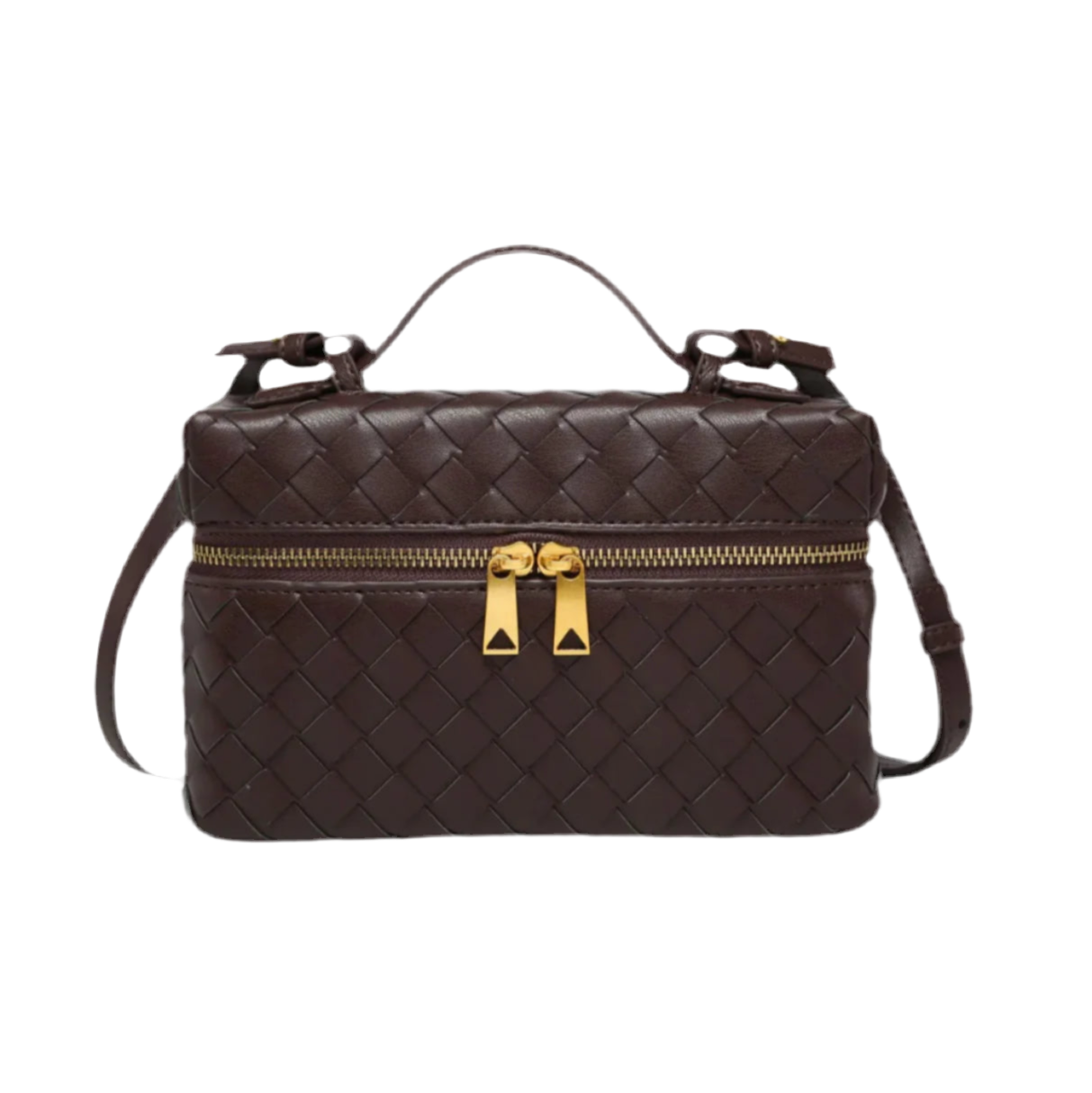 Woven bag Coffee Brown