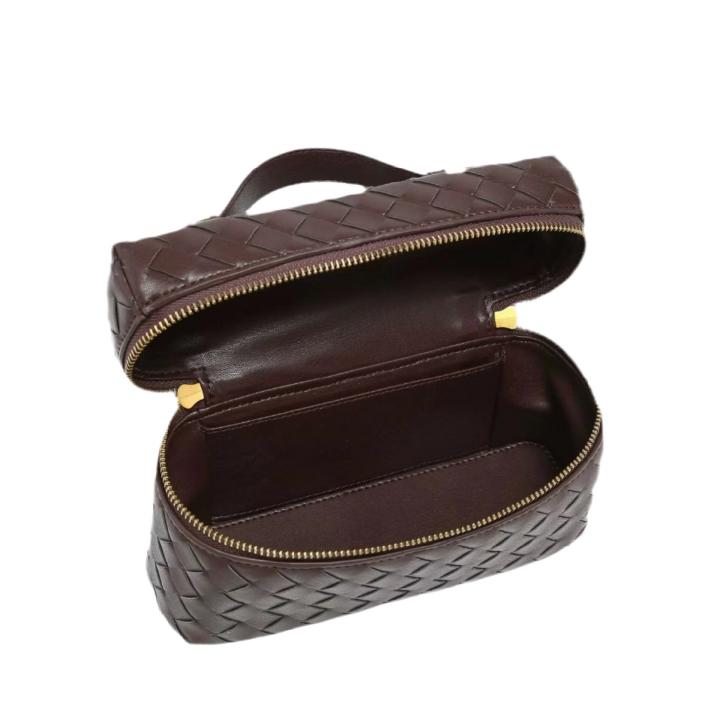 Woven bag Coffee Brown