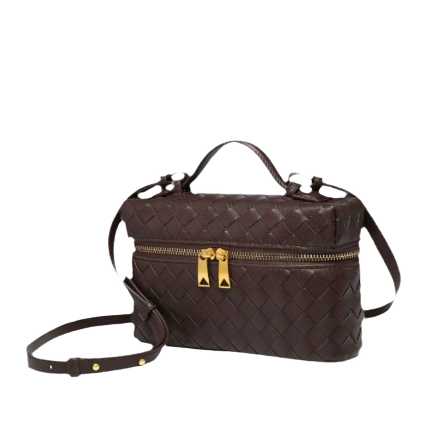 Woven bag Coffee Brown