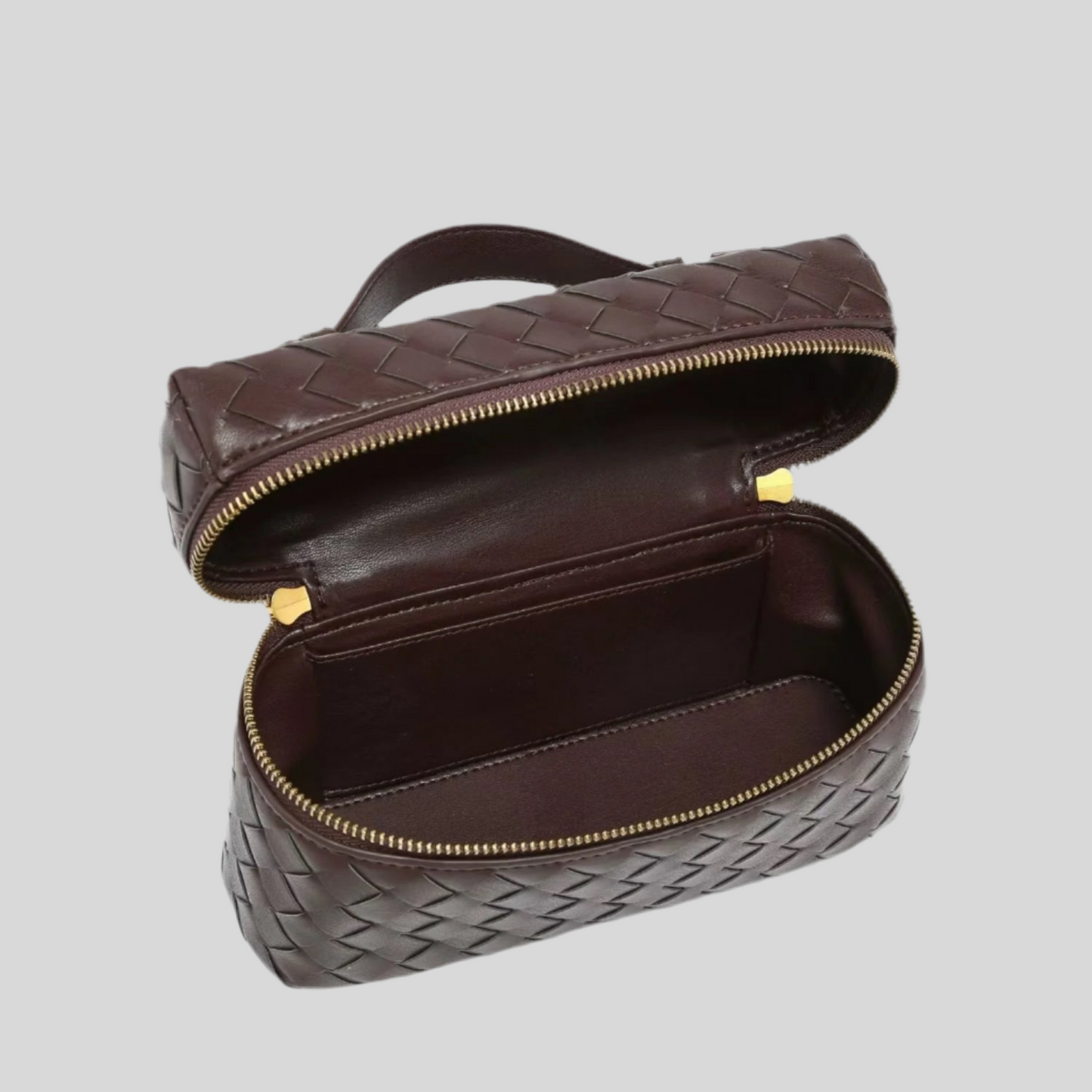 Woven bag Coffee Brown